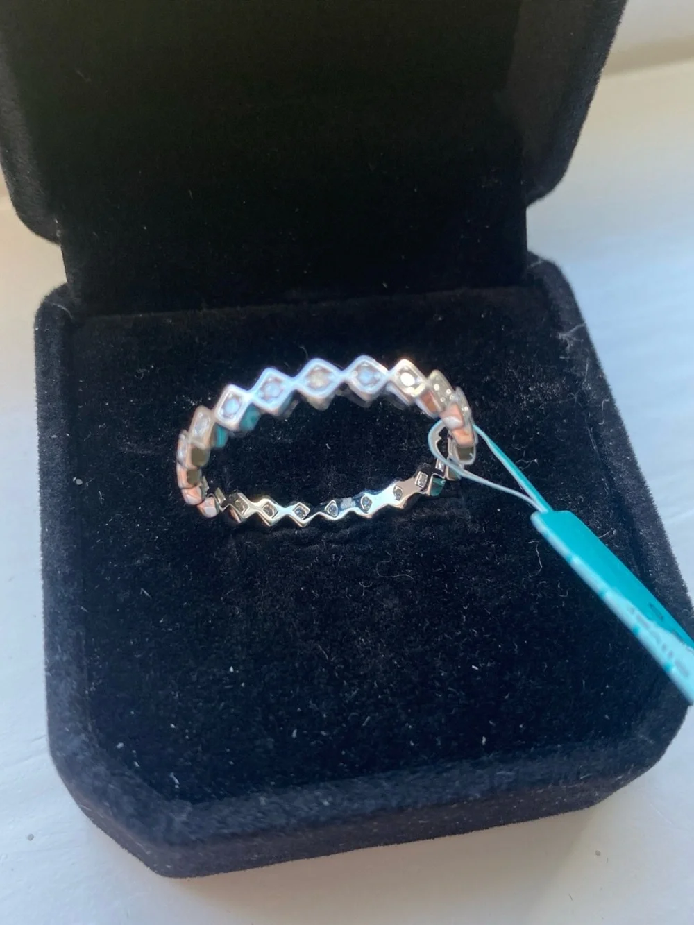 Stackable Moissanite Eternity Band Ring Size 9